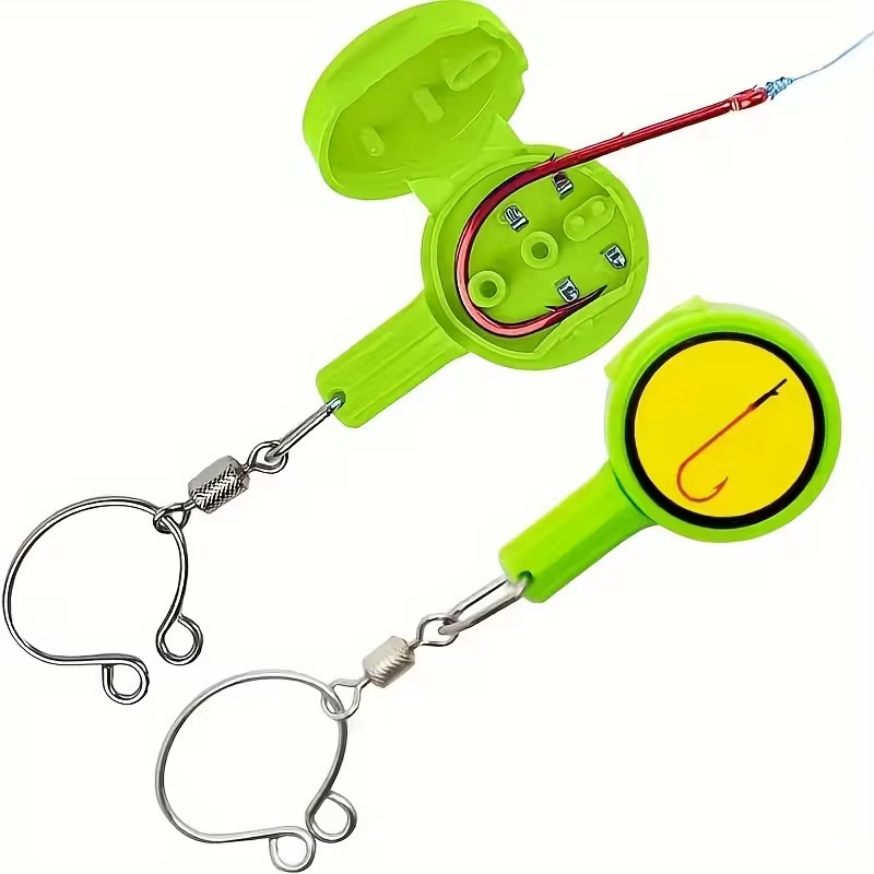 Ice Fishing Tip Up - 2pcs Fishing Gadgets: Knotting Tool, Outdoor