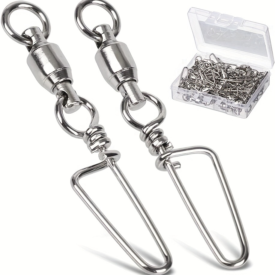 Ice Fishing Tip Up - 10pcs Durable Stainless Steel Fishing Swivels