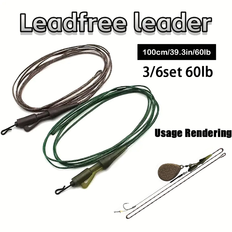 Braided Fishing Line - 3/6pc CarpCarp Fishing Line Ready Tied