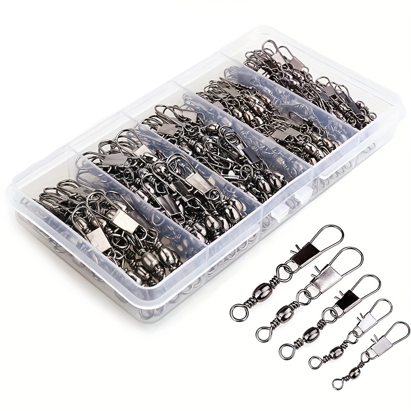 Ice Fishing Tip Up - 50/200pcs Barrel Snap Swivel Fishing Accessories,